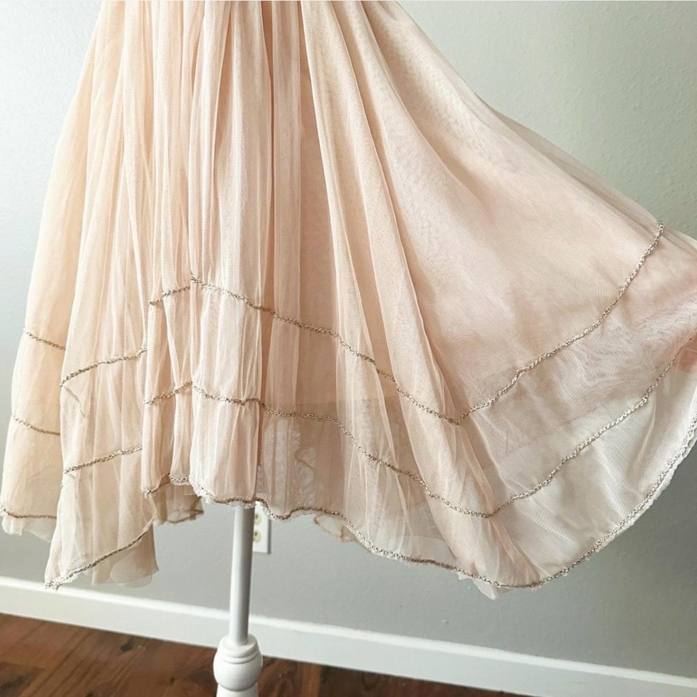 Free People Embroidered Bodice Corset Strapless Dress - Picture 3 of 7